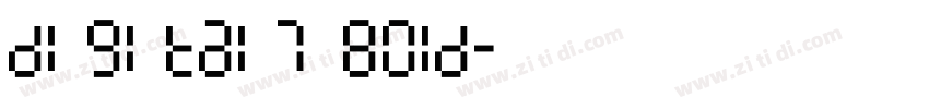 Digital 7 Bold字体转换